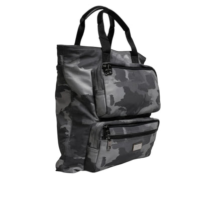 Dolce & Gabbana Camo Tote Bag in Modern Gray Camouflage