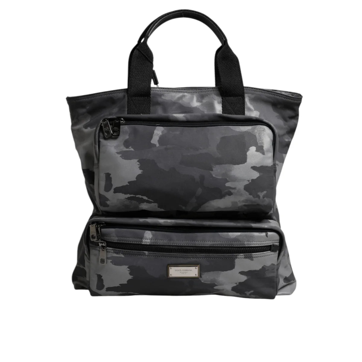 Dolce & Gabbana Camo Tote Bag in Modern Gray Camouflage