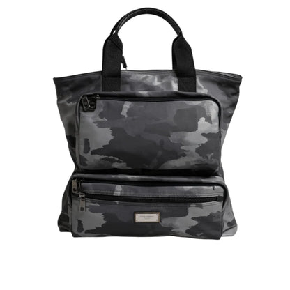 Dolce & Gabbana Camo Tote Bag in Modern Gray Camouflage