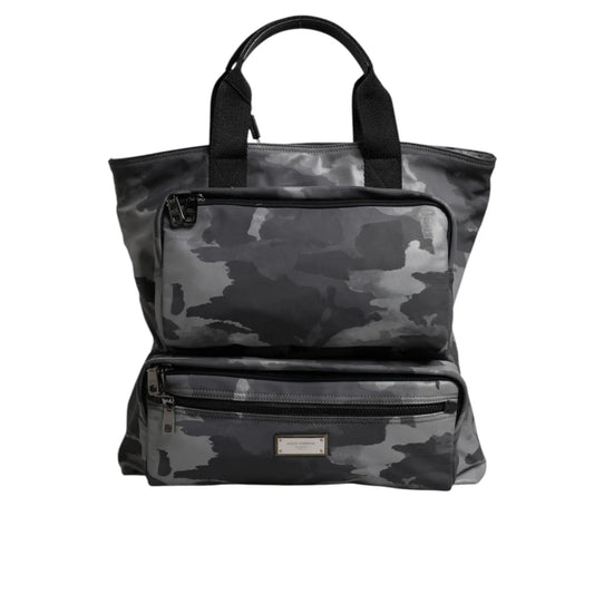 Dolce & Gabbana Camo Tote Bag in Modern Gray Camouflage