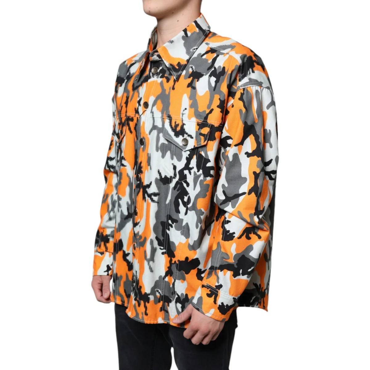 Dolce Gabbana Camouflage Denim Jacket Bold Designer Street Style &