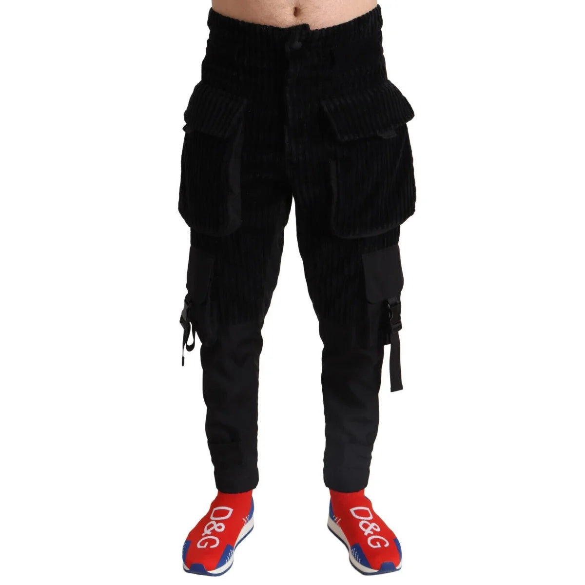 Dolce & Gabbana Cargo Corduroy Pants Italian Luxury Awaits Button Closure