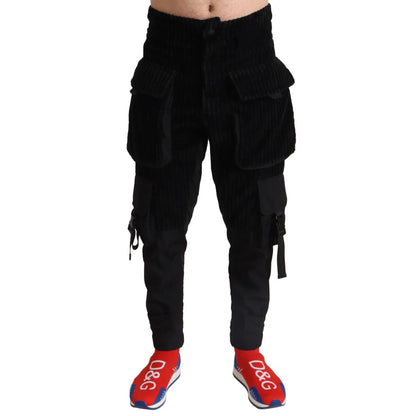 Dolce & Gabbana Cargo Corduroy Pants Italian Luxury Awaits Button Closure