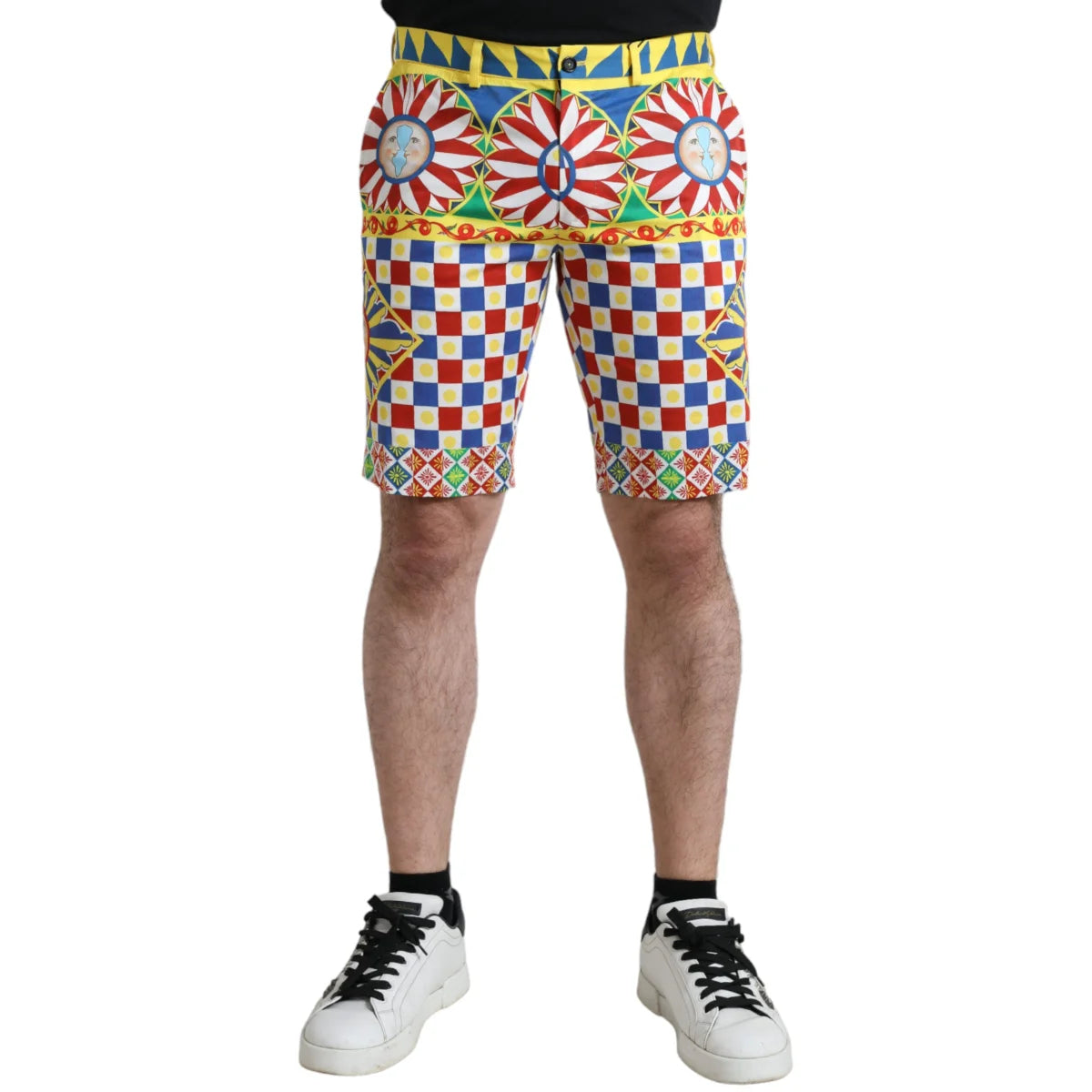 Dolce Gabbana Carretto Print Bermuda Shorts &