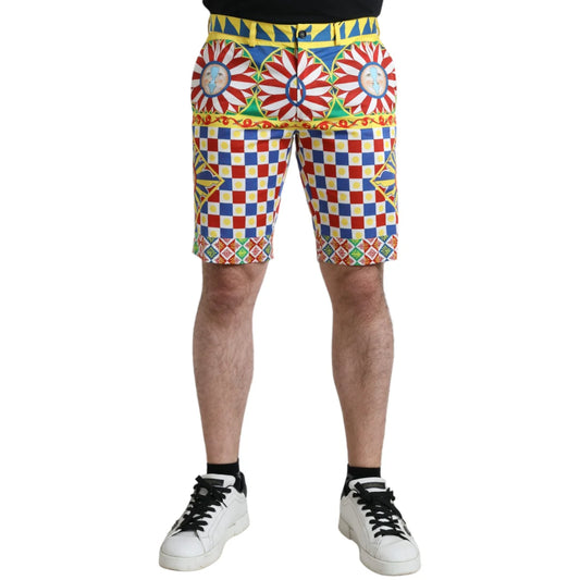 Dolce Gabbana Carretto Print Bermuda Shorts &