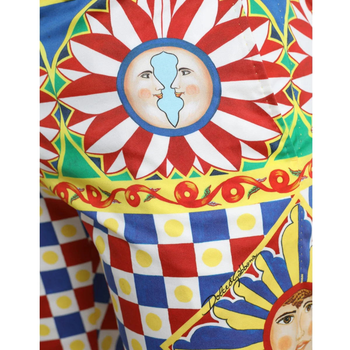 Dolce Gabbana Carretto Print Bermuda Shorts &