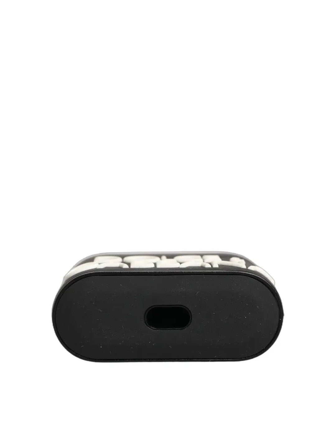 Dolce &amp; Gabbana Case Black PVC Embossed Logo Flip Holder Women Airpods