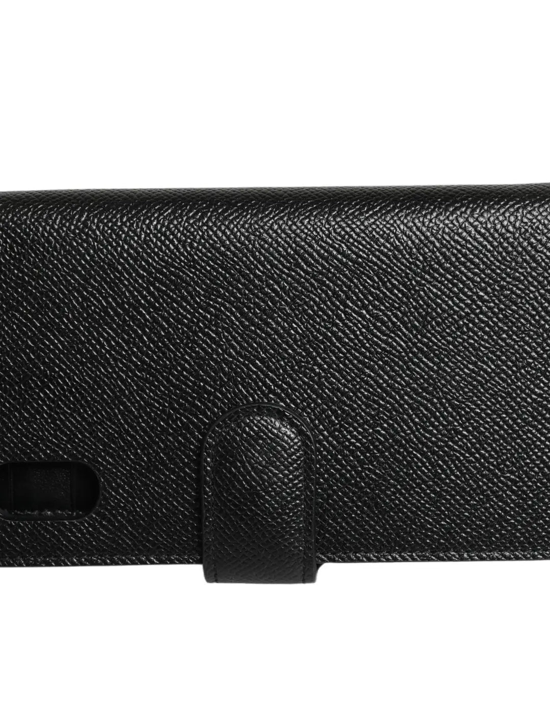 Dolce &amp; Gabbana - Case Flip Cover Black Calf Leather iPhone X - XS Phone