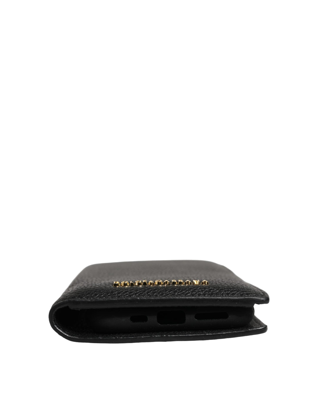 Dolce &amp; Gabbana Case Flip Cover Black Calf Leather Iphone11 Pro Phone