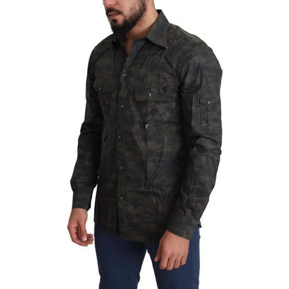 Dolce & Gabbana Casual Shirt Soft Cotton Long Sleeve Mens Fashion