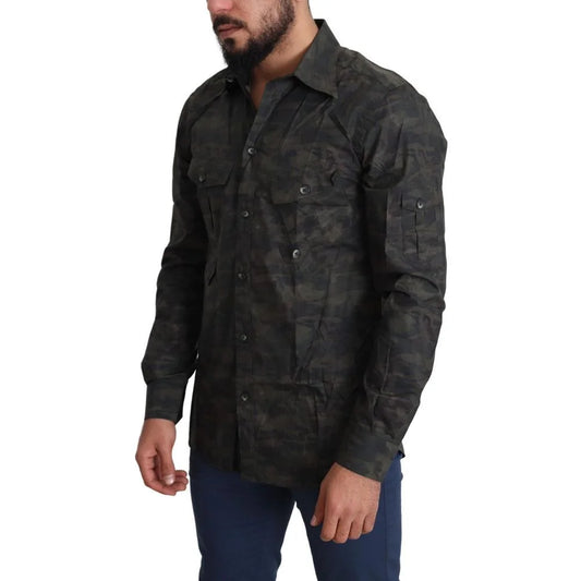 Dolce & Gabbana Casual Shirt Soft Cotton Long Sleeve Mens Fashion