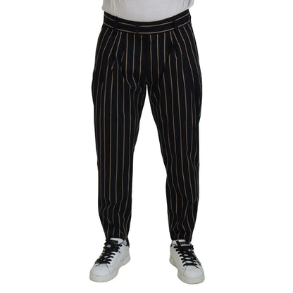 Dolce & Gabbana Chino Tapered Pants Beige Striped