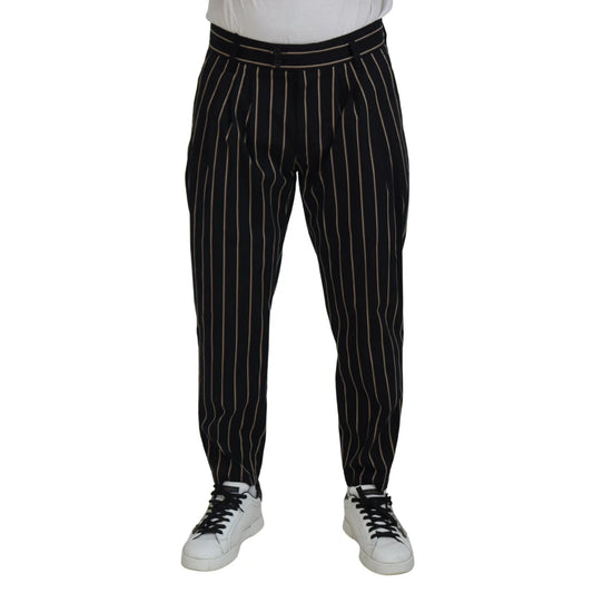 Dolce & Gabbana Chino Tapered Pants Beige Striped