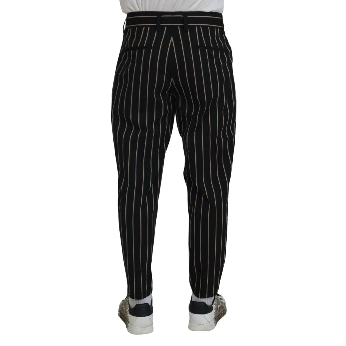 Dolce & Gabbana Chino Tapered Pants Beige Striped