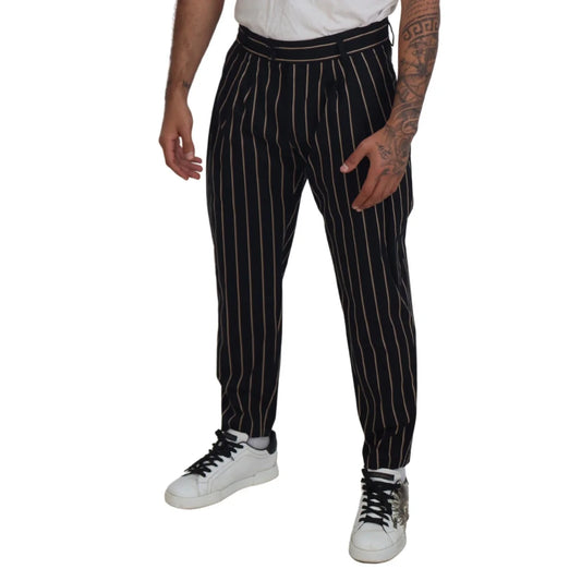 Dolce & Gabbana Chino Tapered Pants Beige Striped