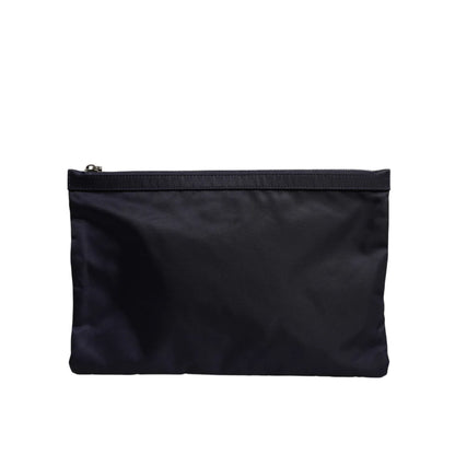 Dolce & Gabbana Clutch Bag with Crown Logo Patch and Zipped Closure
