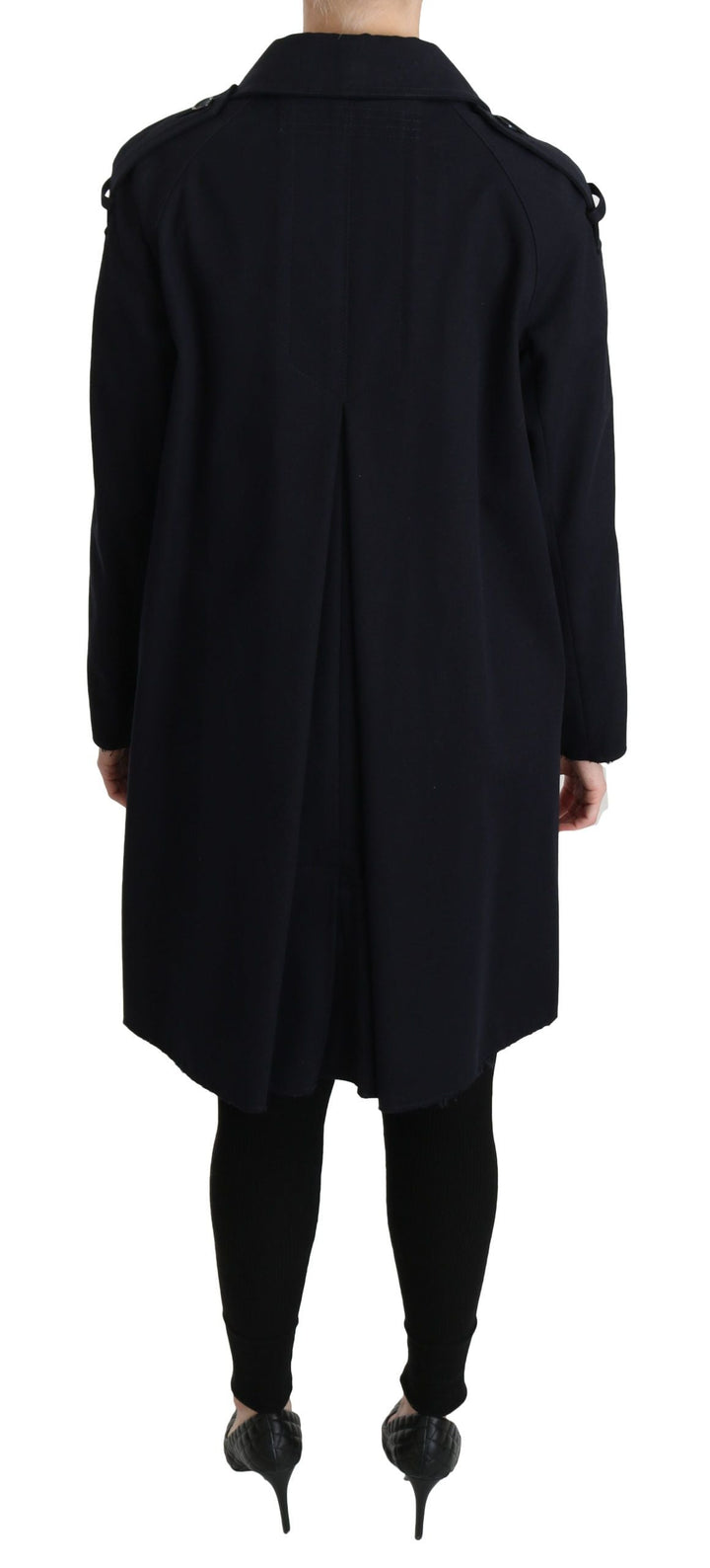 Dolce &amp; Gabbana Trench Coats - Coat Blue Cotton Women Jacket