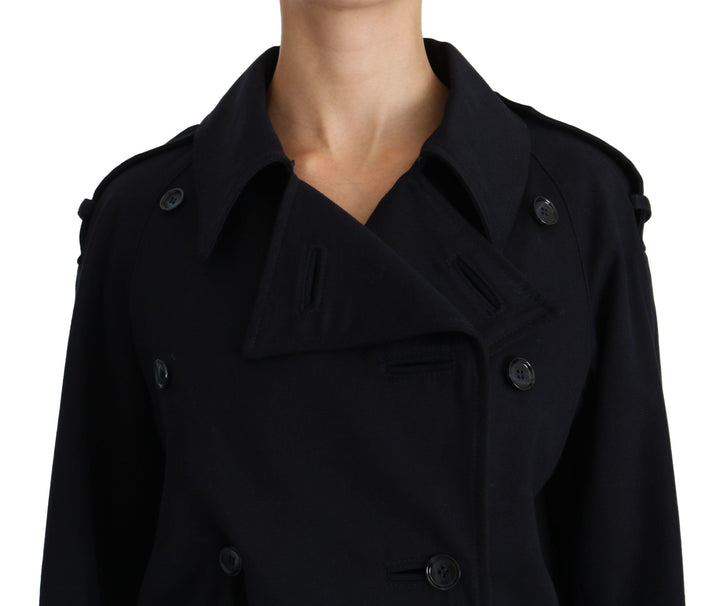 Dolce &amp; Gabbana Trench Coats - Coat Blue Cotton Women Jacket