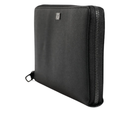 Dolce & Gabbana Continental Wallet Luxurious Leather Zip Around Style