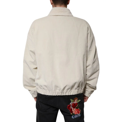 Dolce Gabbana Corduroy Zip Jacket Ultimate Style Statement &