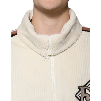 Dolce Gabbana Corduroy Zip Jacket Ultimate Style Statement &