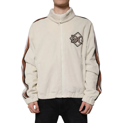 Dolce Gabbana Corduroy Zip Jacket Ultimate Style Statement &