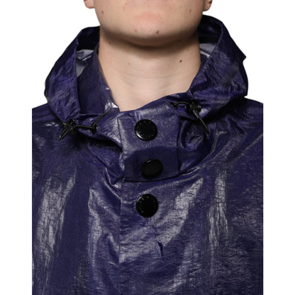 Dolce & Gabbana Cotton Blend Hooded Raincoat Jacket Luxury Style