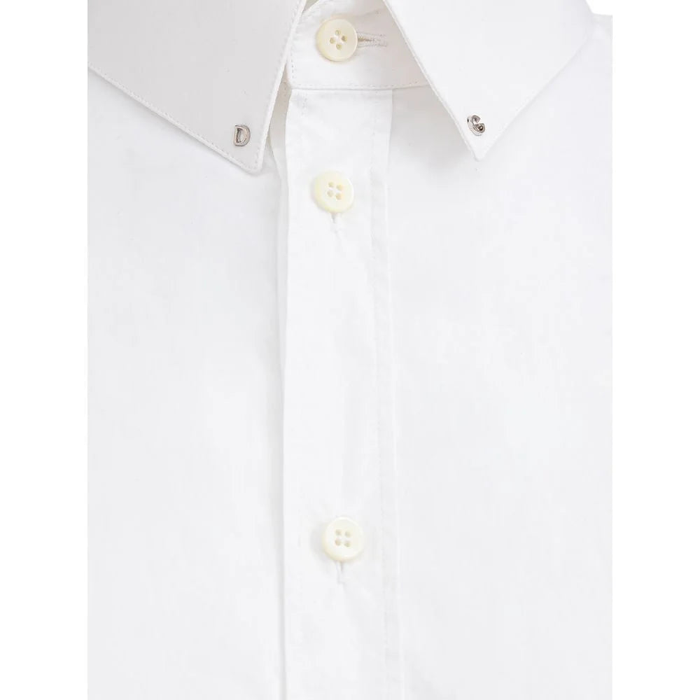 Dolce & Gabbana Cotton DG Logo Shirt Made in Italy White