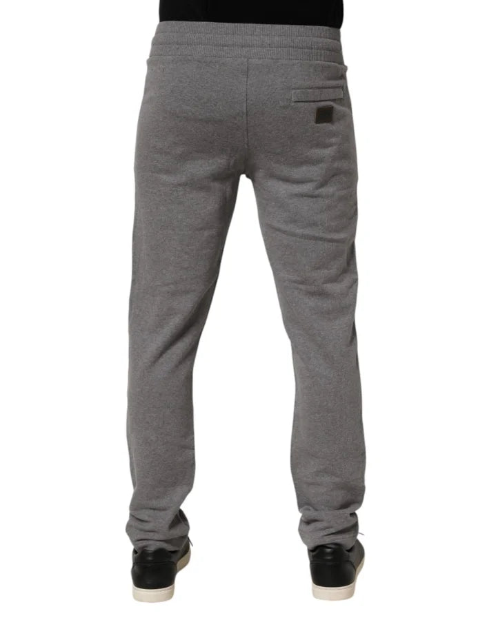 Dolce &amp; Gabbana Cotton Jogger Sweatpants Trouser Gray