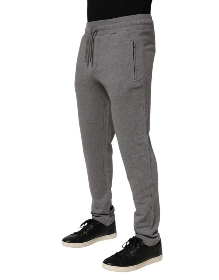 Dolce &amp; Gabbana Cotton Jogger Sweatpants Trouser Gray