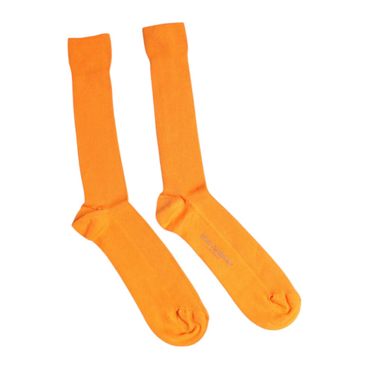Dolce Gabbana Cotton Logo Calf Socks Over the Luxury Style &