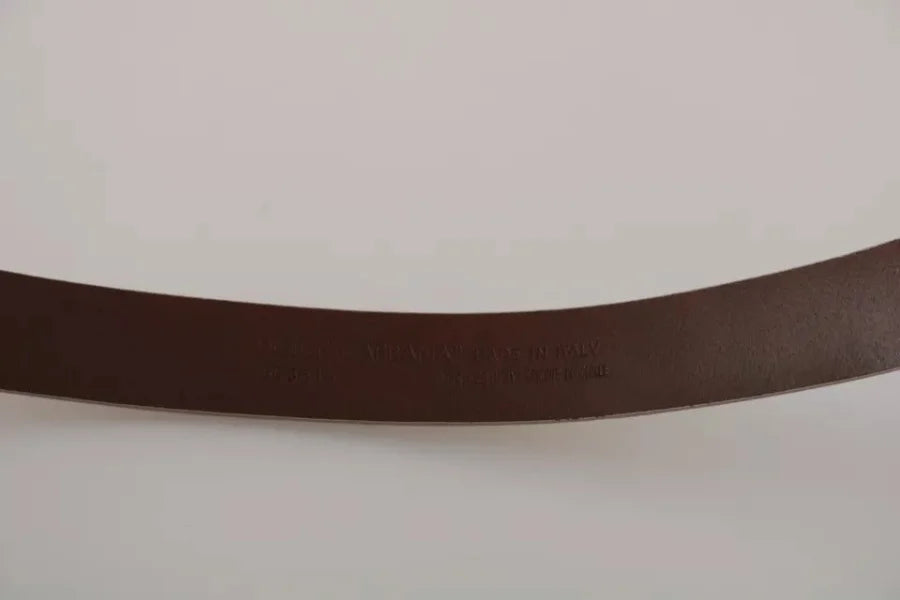 Dolce &amp; Gabbana Cream Beige Gold Buckle Waist Leather Belt
