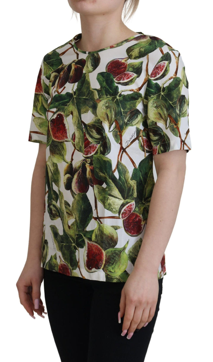 Dolce &amp; Gabbana - Crew-neck Cotton Top Blouse Fruit T-shirt