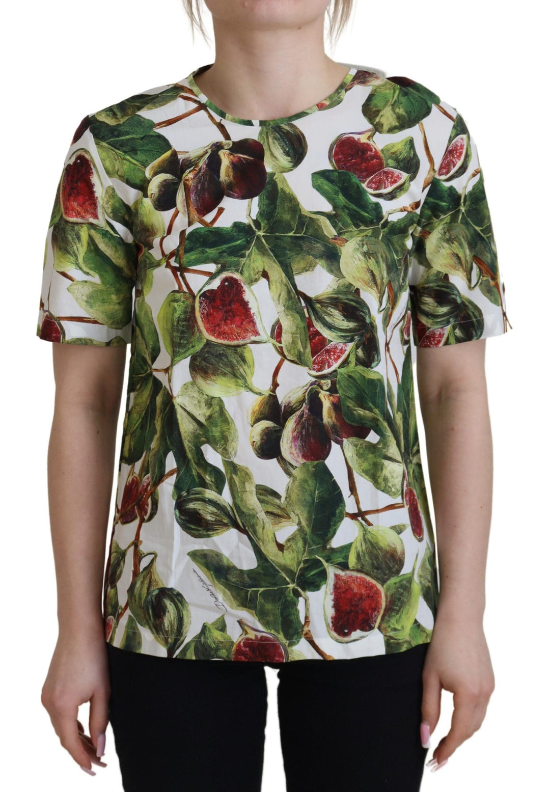 Dolce &amp; Gabbana - Crew-neck Cotton Top Blouse Fruit T-shirt