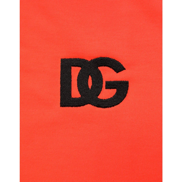 Dolce &amp; Gabbana Crew Neck T Shirt in Vibrant Neon Orange