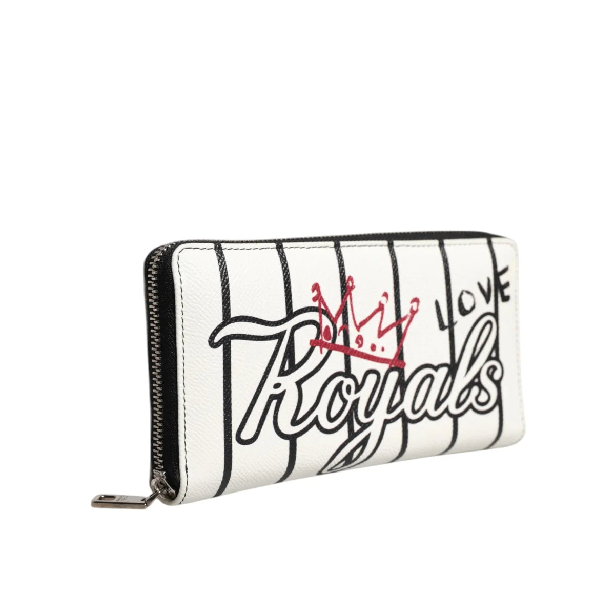 Dolce Gabbana Crown Royals Heart Wallet Luxury Leather Accessory &