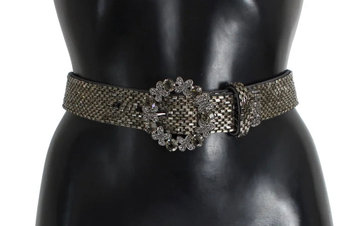 Dolce &amp; Gabbana Crystal Buckle Sequined Waist Belt