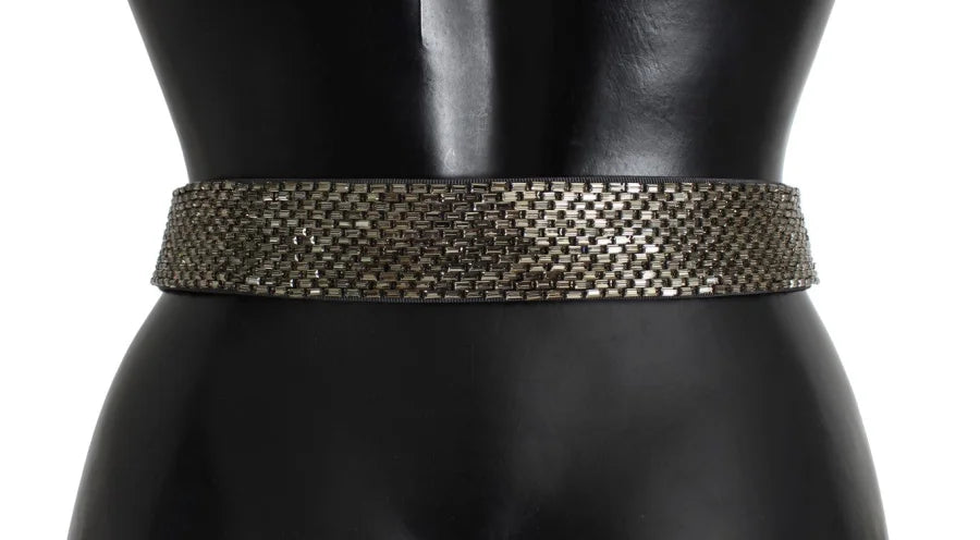 Dolce &amp; Gabbana Crystal Buckle Sequined Waist Belt