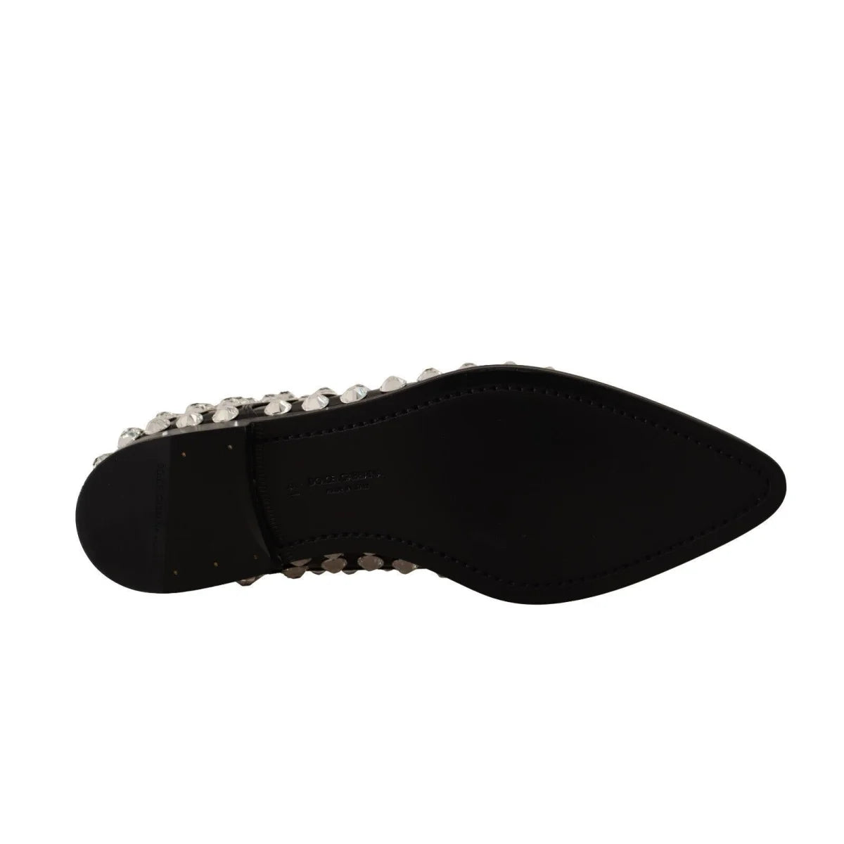 Dolce & Gabbana Crystal Formal Flats in Black Radiance