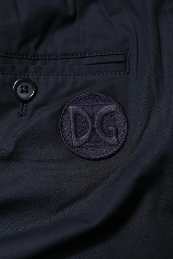 Dolce &amp; Gabbana Dark Blue Cotton Bermuda Sweatshorts Shorts