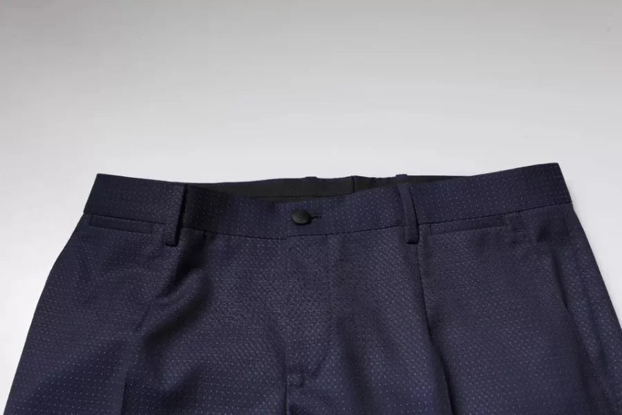 Dolce &amp; Gabbana Dark Blue Cotton Men Dress Pants