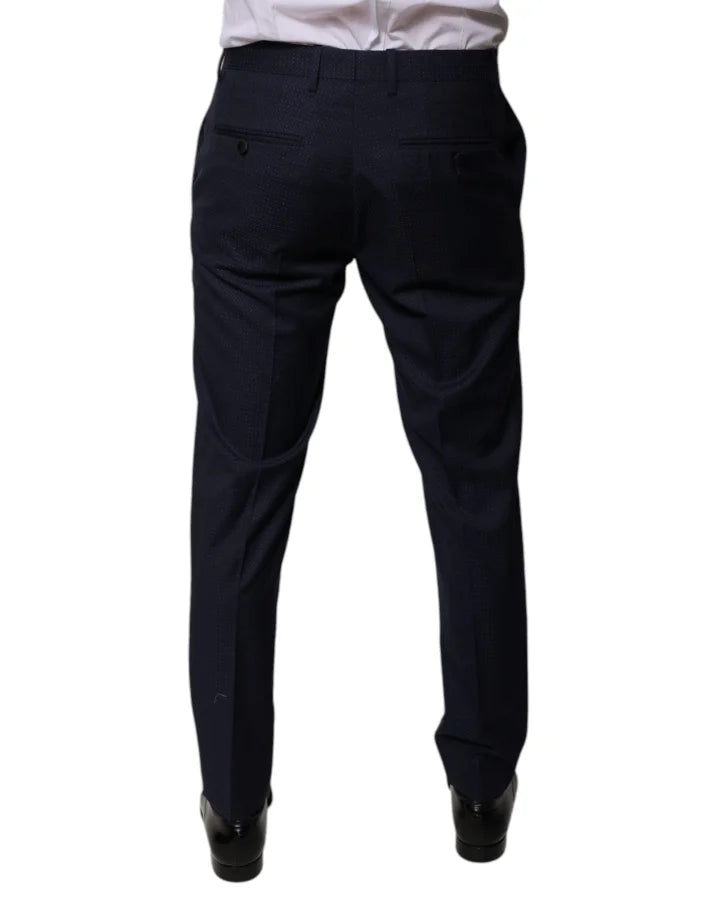 Dolce &amp; Gabbana Dark Blue Cotton Men Dress Pants