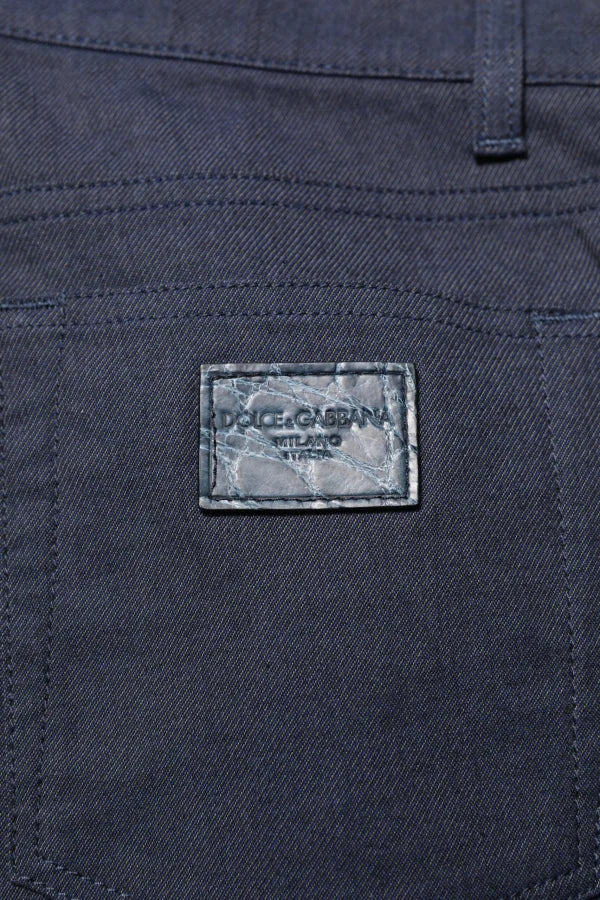 Dolce &amp; Gabbana Dark Blue Cotton Skinny Denim Jeans
