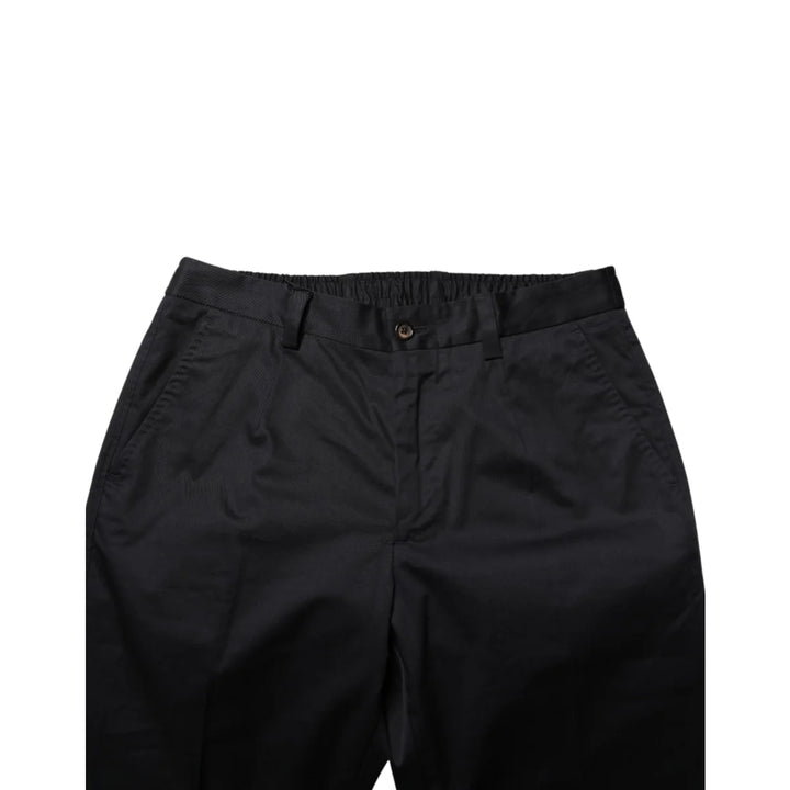 Dolce &amp; Gabbana Dark Blue Cotton Skinny Dress Trouser Pants