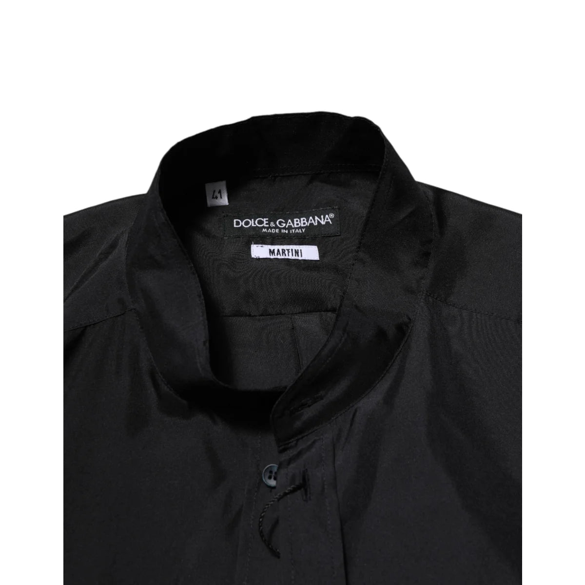 Dolce & Gabbana Dark Blue Dress Shirt Classic Menswear Elegance