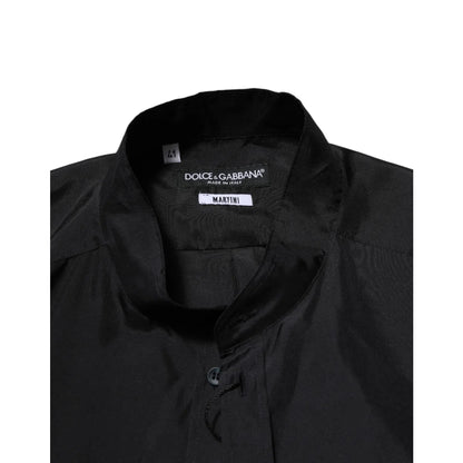 Dolce & Gabbana Dark Blue Dress Shirt Classic Menswear Elegance