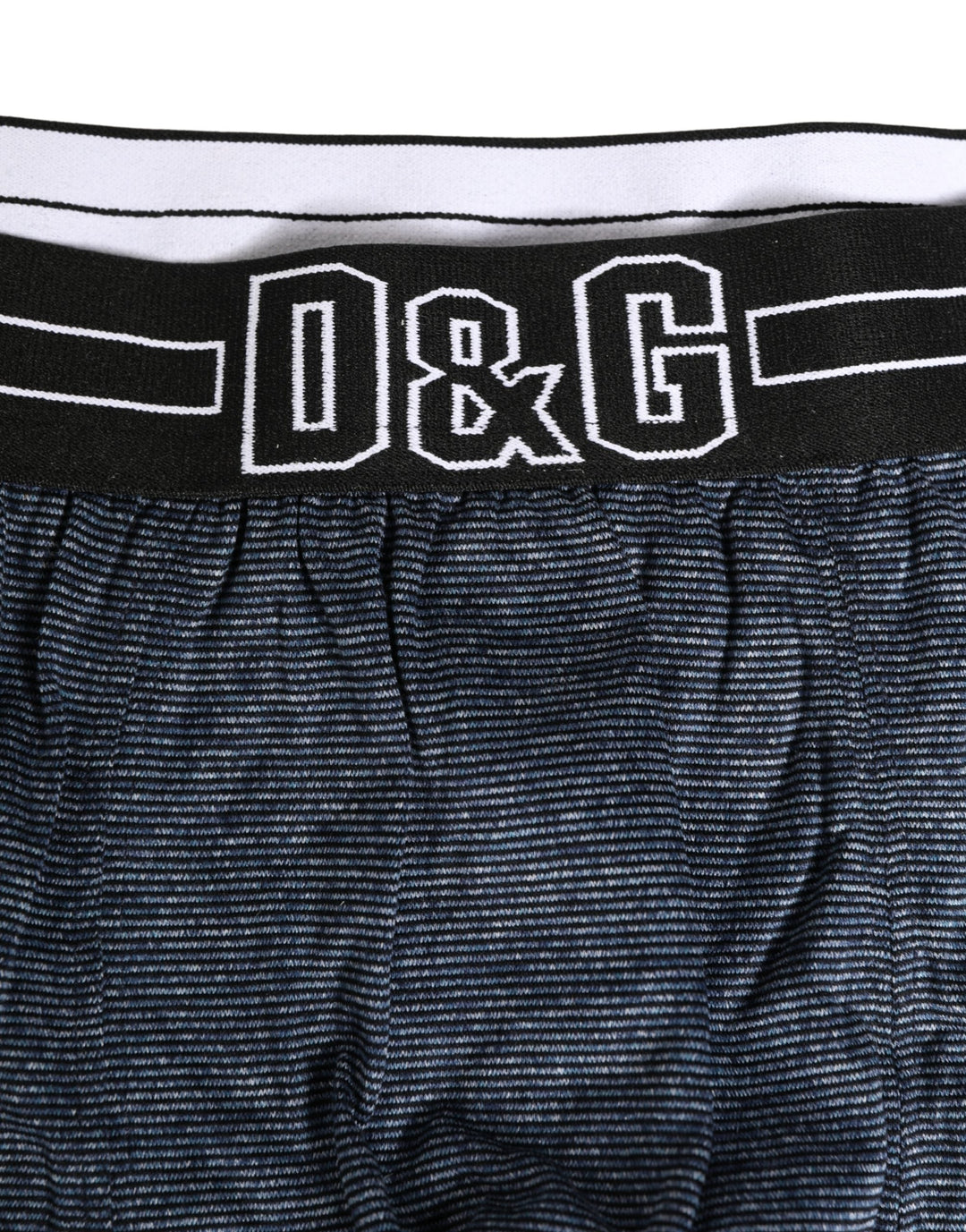 Dolce &amp; Gabbana Dark Blue Logo Cotton Regular Boxer Underwear