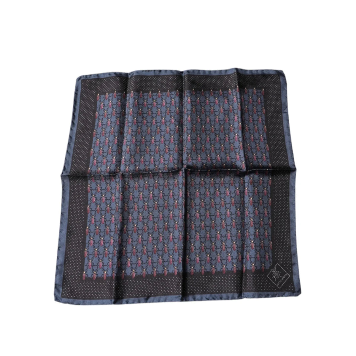 Dolce & Gabbana Dark Blue Mens Square Scarf Luxury Accessory