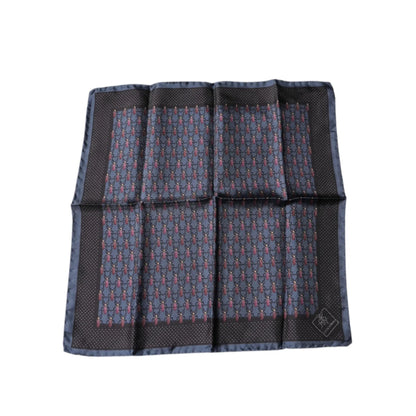 Dolce & Gabbana Dark Blue Mens Square Scarf Luxury Accessory