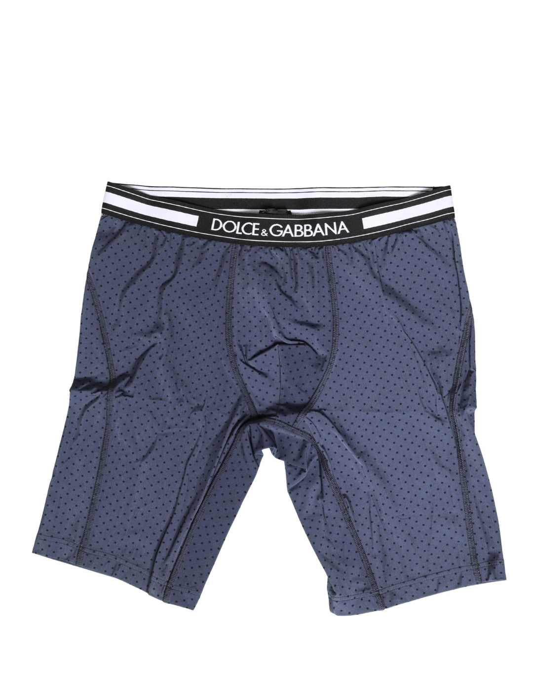 Dolce &amp; Gabbana Dark Blue Polka Dots Men Bike Shorts Underwear
